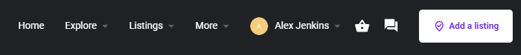 Add a listing in banner