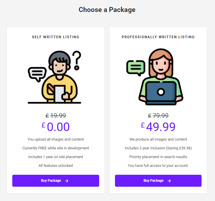 Choose a listing
