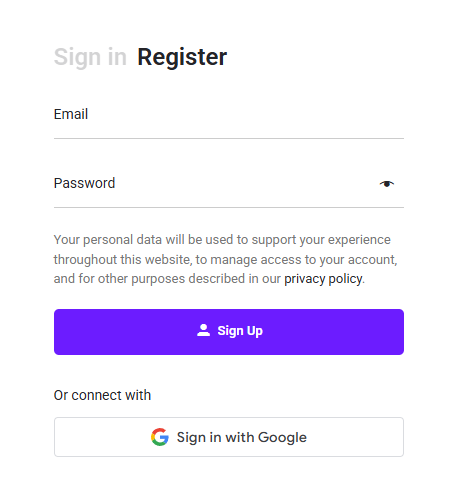 Sign in as a business